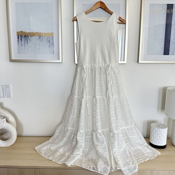 NWT Ted Baker Dress Womens US 6‎ Slip Midi Tiered Fit & Flare Elegant Old Money - Picture 9 of 14